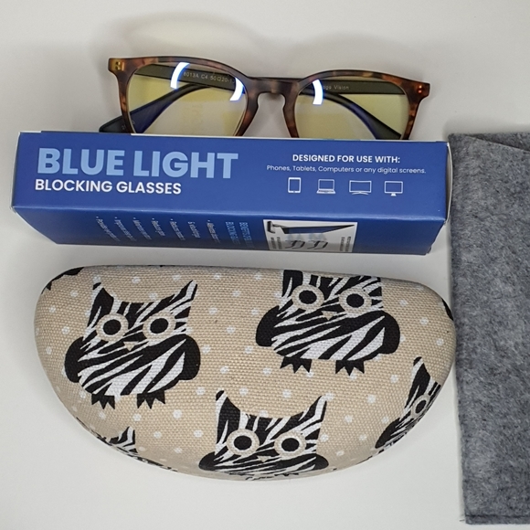 Blue light blocking glasses and Sunglasses Owl Case - Picture 3 of 6